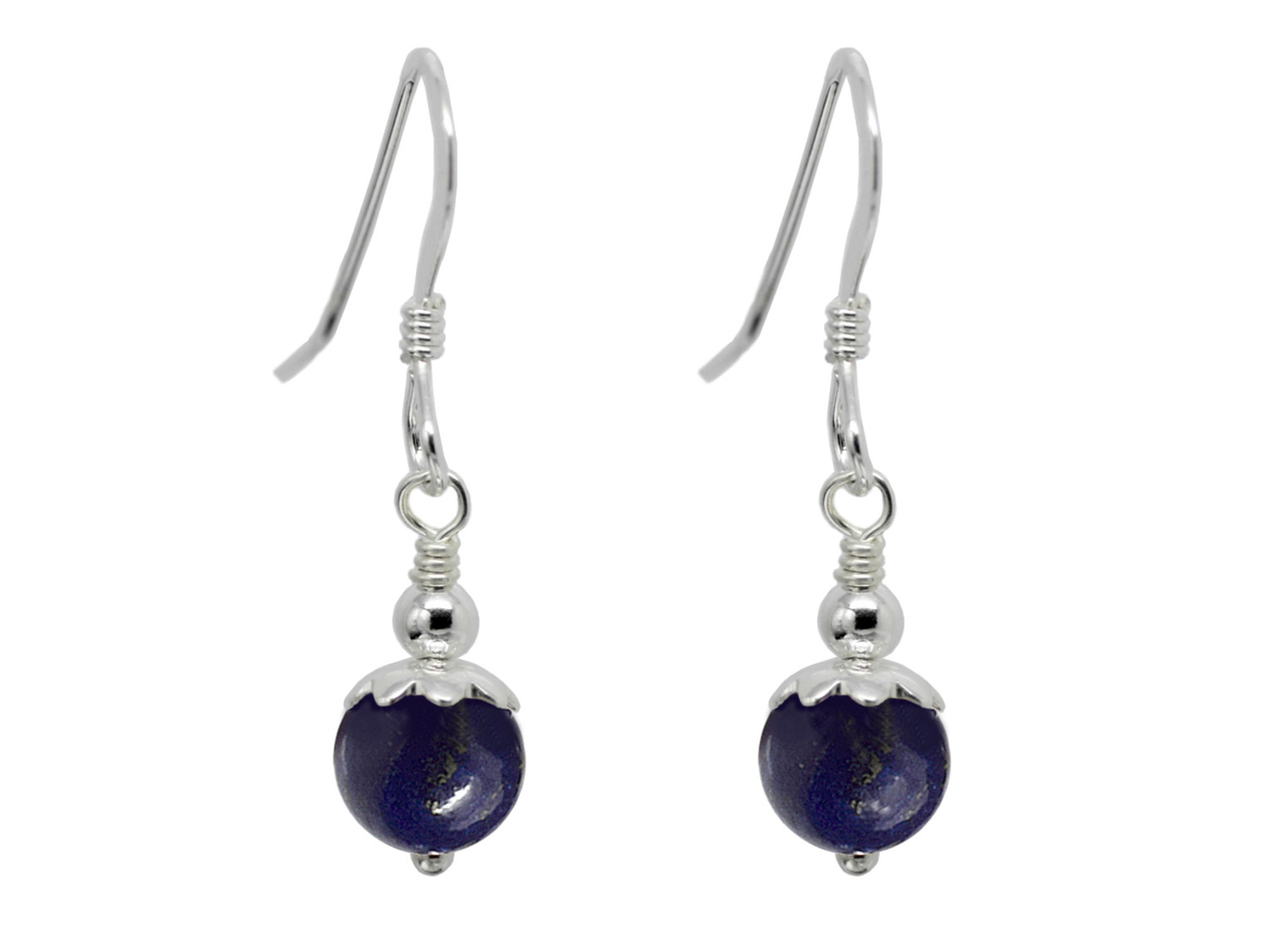 Lapis Lazuli Örhängen, Handgjort Smycke med Äkta Silver och Halvädelsten
