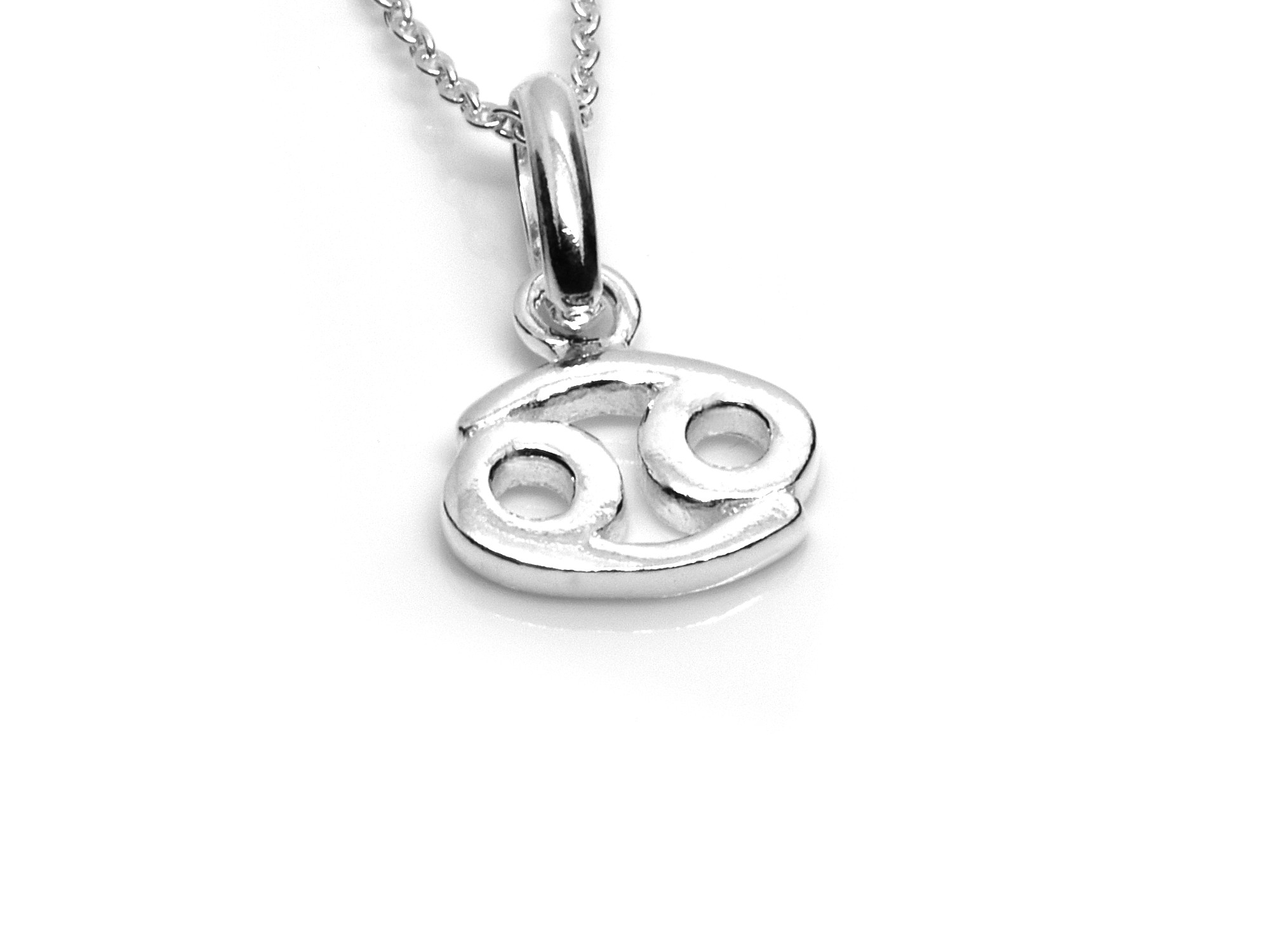 Kräftan Halsband i Äkta 925 Silver, Födelsedag Hänge, Zodiak Accessoar, Stjärntecken Smycke