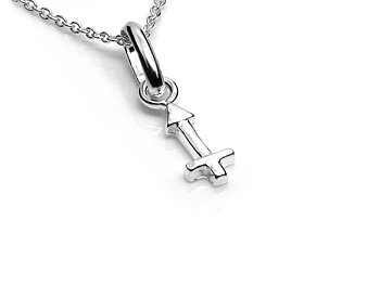 Skytten Halsband i Äkta 925 Silver, Födelsedag Hänge, Zodiak Accessoar, Stjärntecken Smycke