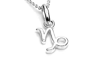 Stenbocken Halsband i Äkta 925 Silver, Födelsedag Hänge, Zodiak Accessoar, Stjärntecken Smycke