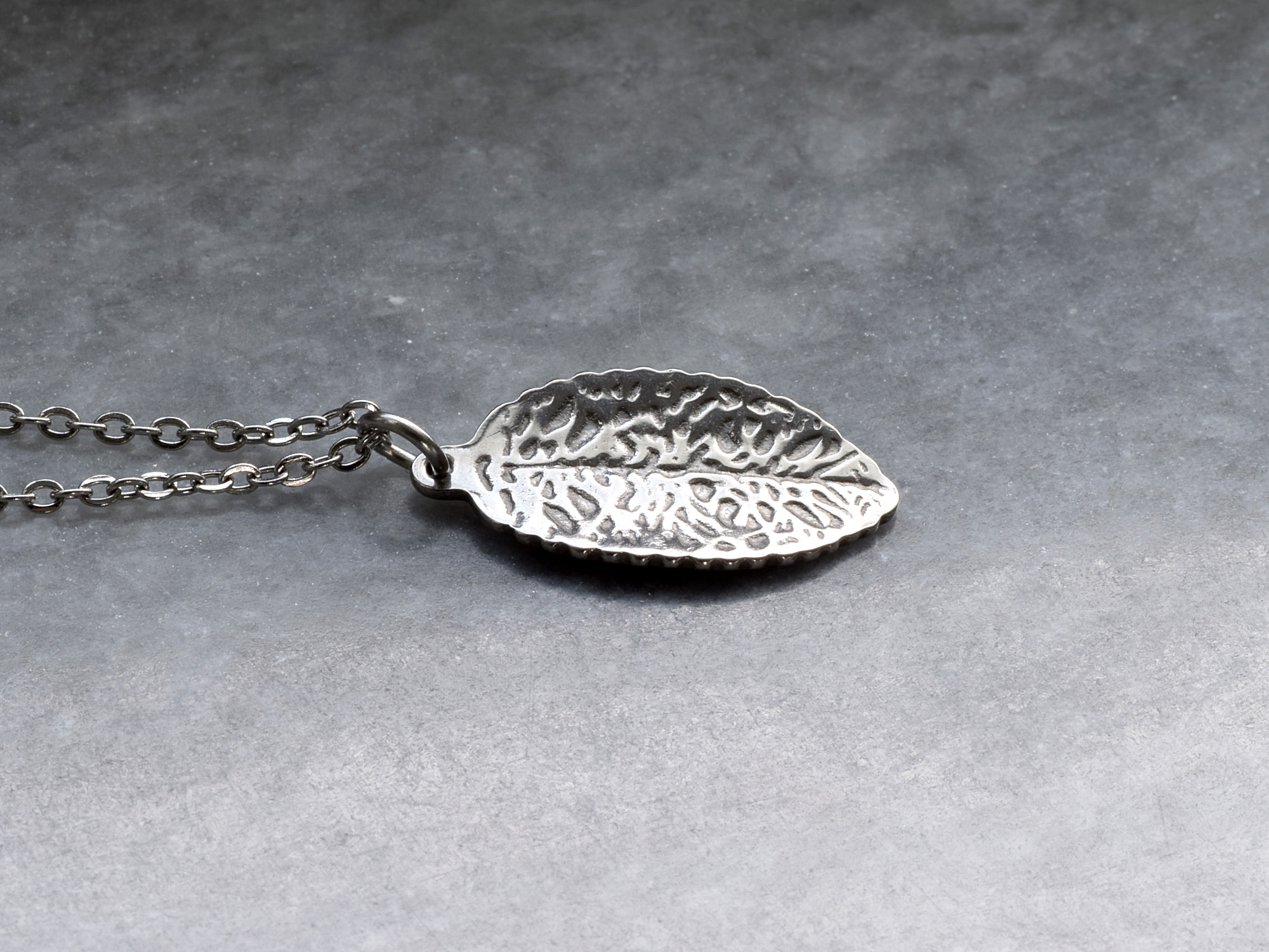 Löv Halsband i Rostfritt Stål, Blad Hänge, Natur Smycke - 2