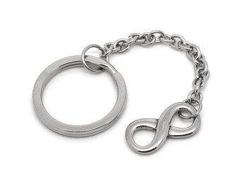 Infinity Nyckelring i Rostfritt Stål, Evighetstecken Accessoar, Vänskap eller Kärlek Nyckelhållare