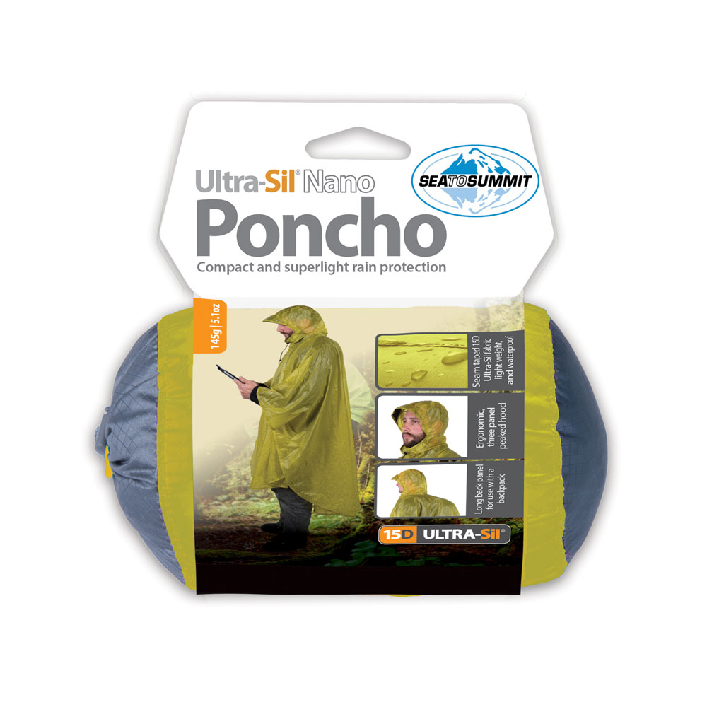 Ultralätt regnpocho - SEA TO SUMMIT Ultra-Sil Nano 15D Poncho - 3