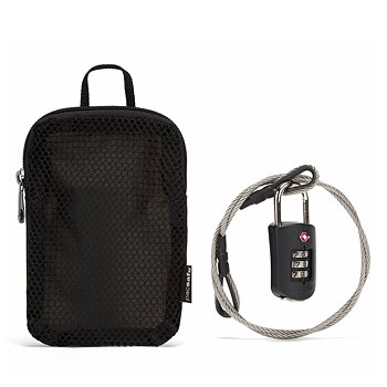 Reselås med vajer - PACSAFE Prosafe 1000 Lock with Steel Cable