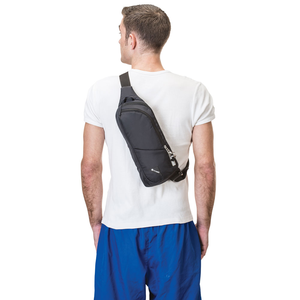 Stöldsäker väska - PACSAFE Vibe 150 Recycled Anti-Theft Sling Pack Black - 4