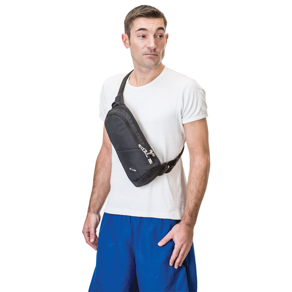 Stöldsäker väska - PACSAFE Vibe 150 Recycled Anti-Theft Sling Pack Black - 5