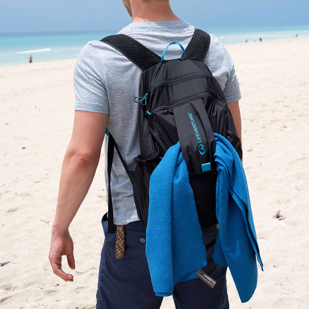 Ihoppackningsbar ryggsäck - LIFEVENTURE Packable Backpack 25L Black - 4