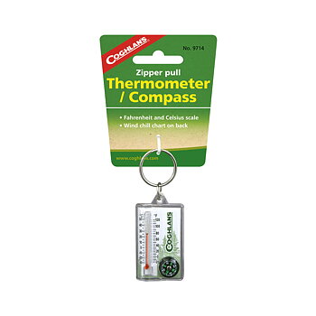 Kompass/termometer - COGHLANS Zipper Pull Thermometer/Compass
