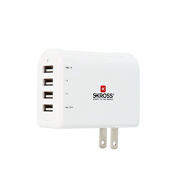 Reseadapter - SKROSS US USB Charger 4-port