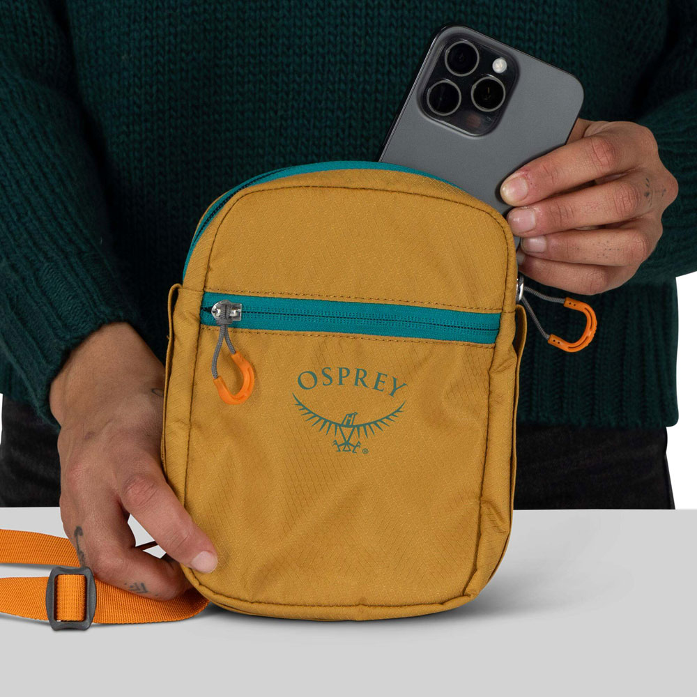 Liten axelremsväska - OSPREY Daylite Small Crossbody Tan Concrete - 9