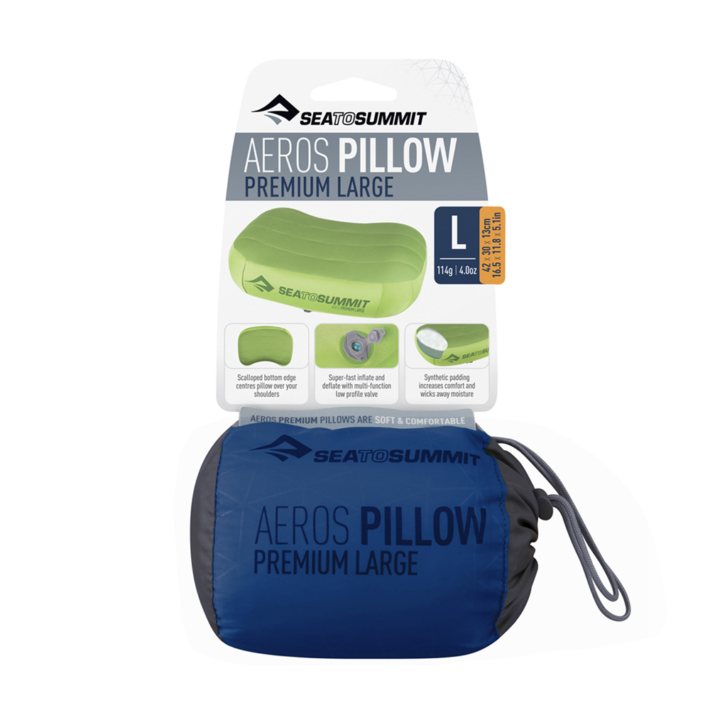 Uppblåsbar resekudde - SEA TO SUMMIT Aeros Pillow Premium Large - 8