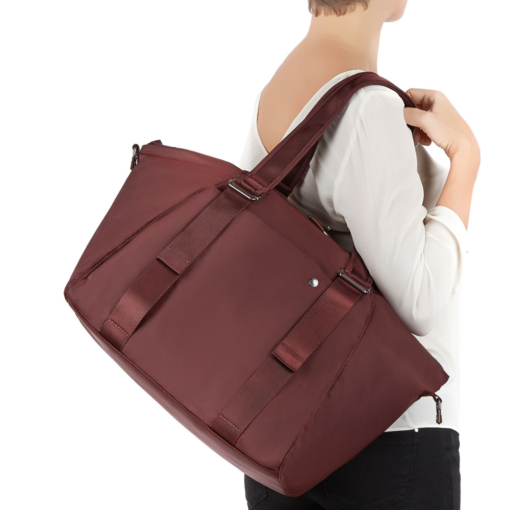 Stöldsäker väska - PACSAFE Citysafe CX Tote Blush Tan - 5