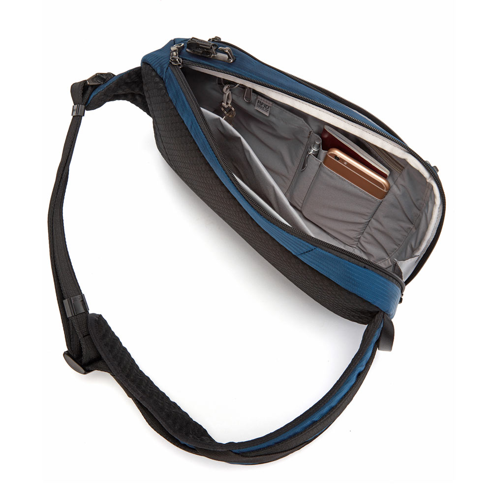Stöldsäker väska - PACSAFE Vibe 325 Anti-Theft Slingpack ECONYL Deep Ocean - 5