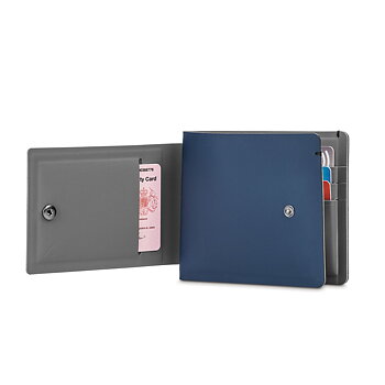 Reseplånbok - PACSAFE RFIDsafe TEC Bifold Plus Wallet Navy Blue