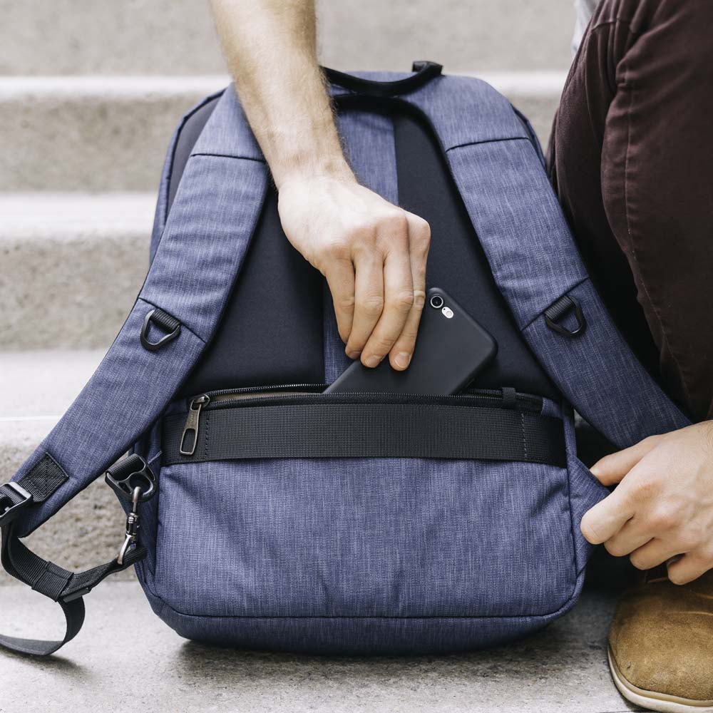 Stöldsäker ryggsäck - PACSAFE Metrosafe X 20L Recycled Backpack Dark Denim - 7