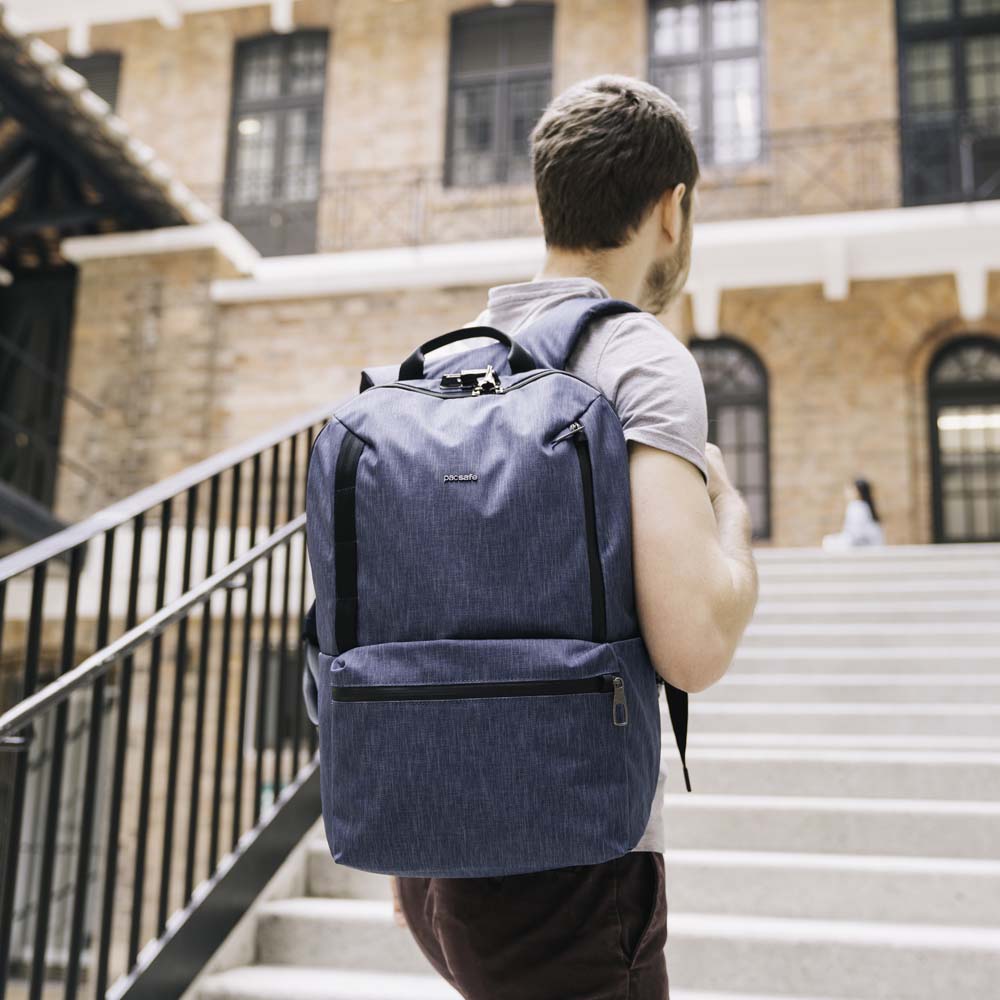 Stöldsäker ryggsäck - PACSAFE Metrosafe X 20L Recycled Backpack Dark Denim - 8