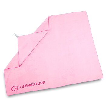 Resehandduk - LIFEVENTURE Soft Fibre Trek Towel Giant Pink
