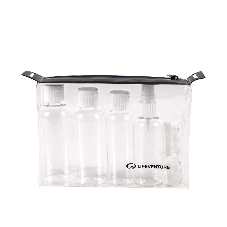 Transparent necessär - LIFEVENTURE Flight Bottle Set
