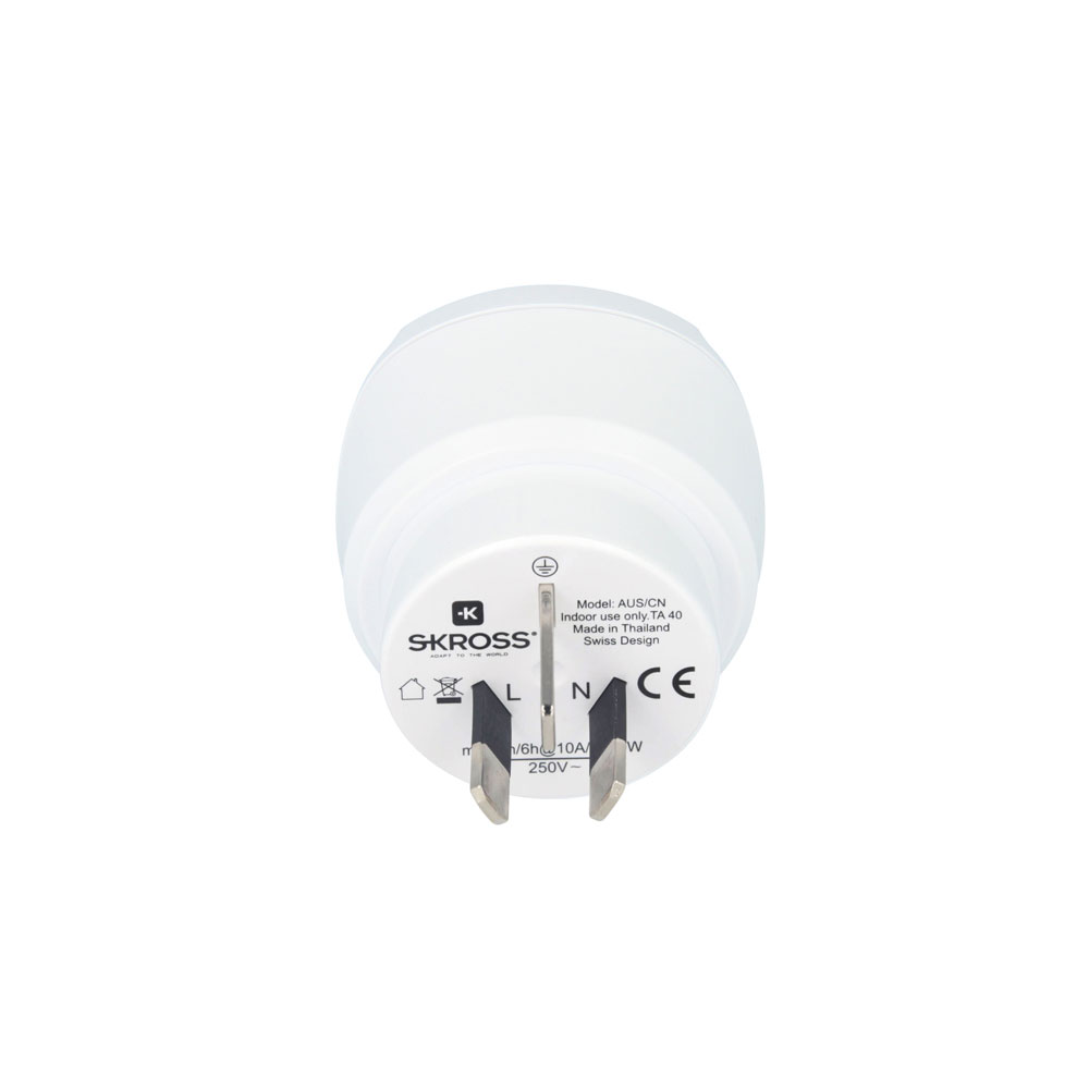 Reseadapter - SKROSS Singel Travel Adapter Australia/China - 3