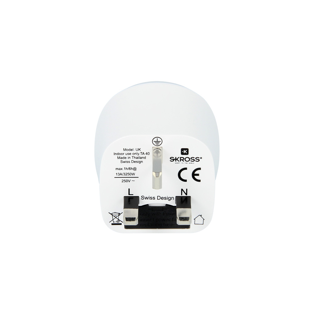 Reseadapter - SKROSS Single Travel Adapter United Kingdom - 3