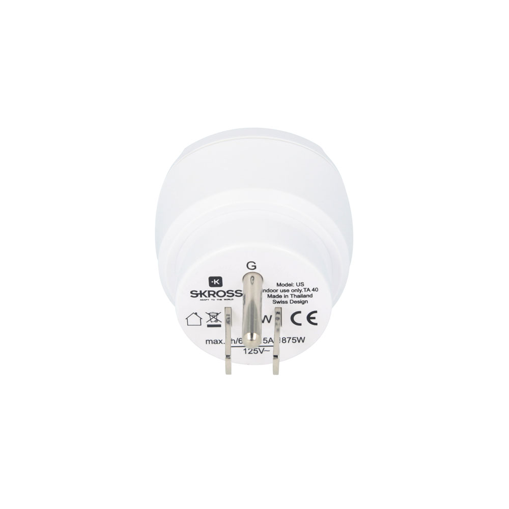 Reseadapter - SKROSS Single Travel Adapter Europe to USA - 2