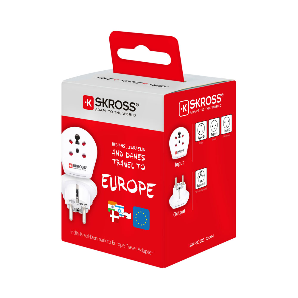 Reseadapter - SKROSS Single Travel Adapter Denmark/Israel/India - 5