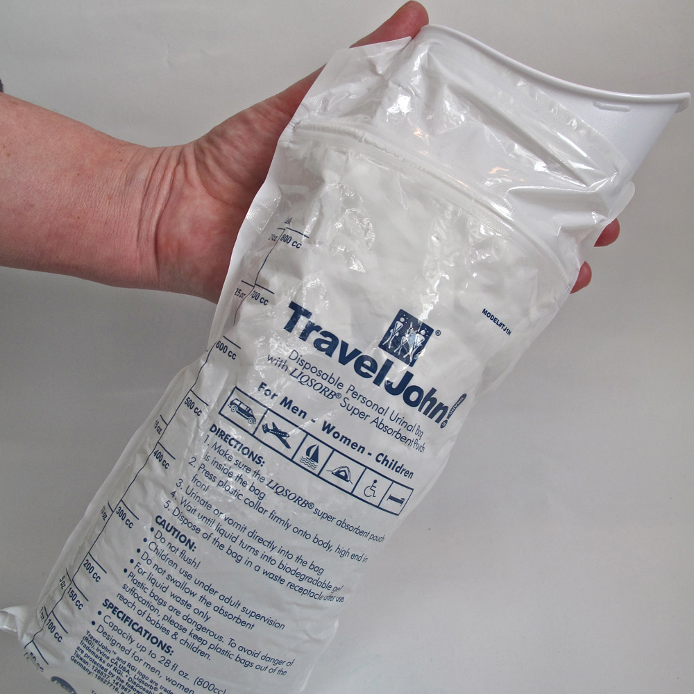 Engångspåse för urin - TRAVEL JOHN Resealable Disposable Urinal 3-p - 2