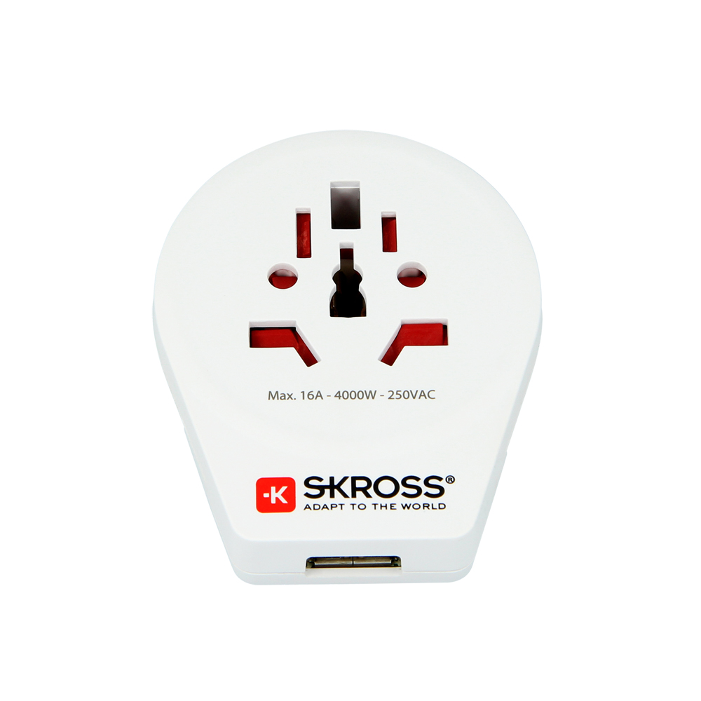 Reseadapter - SKROSS World To Europe USB - 3