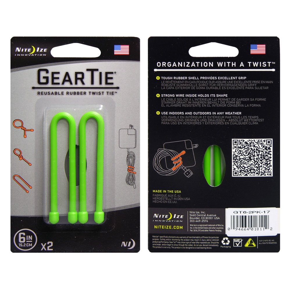 Organisatör - NITEIZE Gear Tie 6, 2-pack - 6