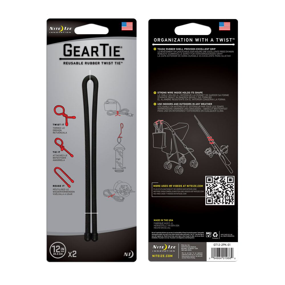 Organisatör - NITEIZE - Gear Tie 12, 2-pack - 4