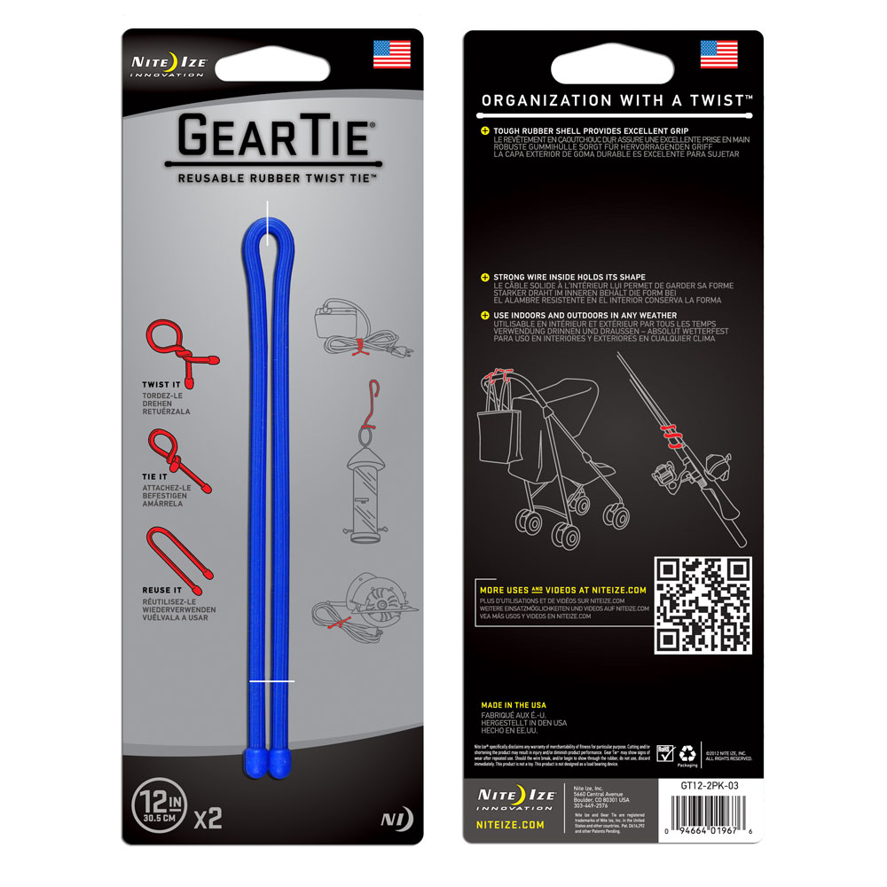 Organisatör - NITEIZE - Gear Tie 12, 2-pack - 5