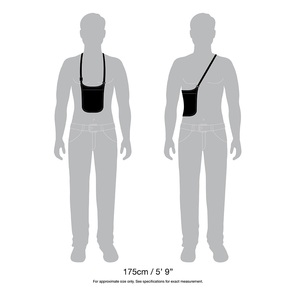 Värdesaksförvaring - PACSAFE Coversafe V75 RFID-blocking Neck Pouch Grey - 4