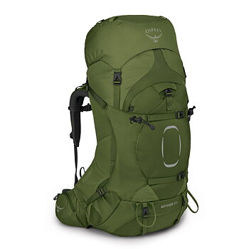 Rejäl vandringsryggsäck - OSPREY Aether 65 Garlic Mustard Green