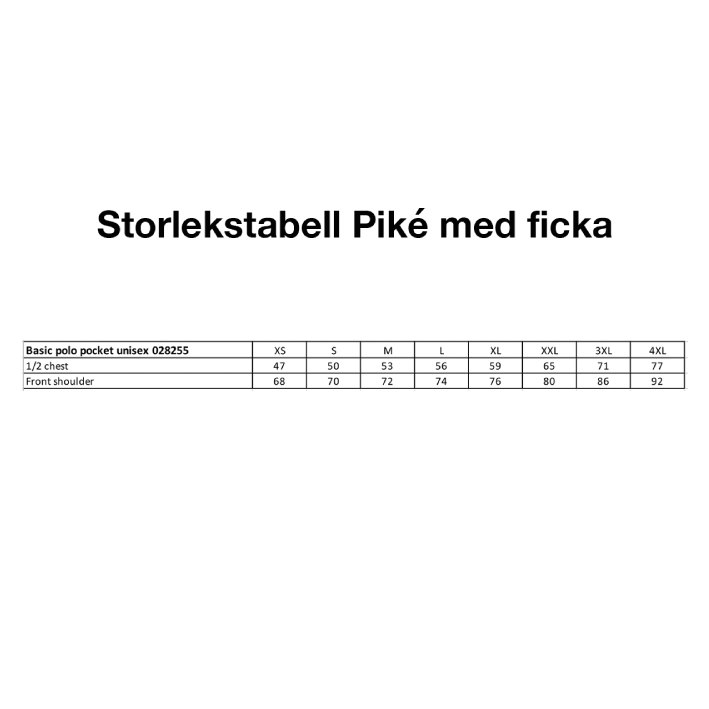 Piké med ficka Unisex - Marin - 2