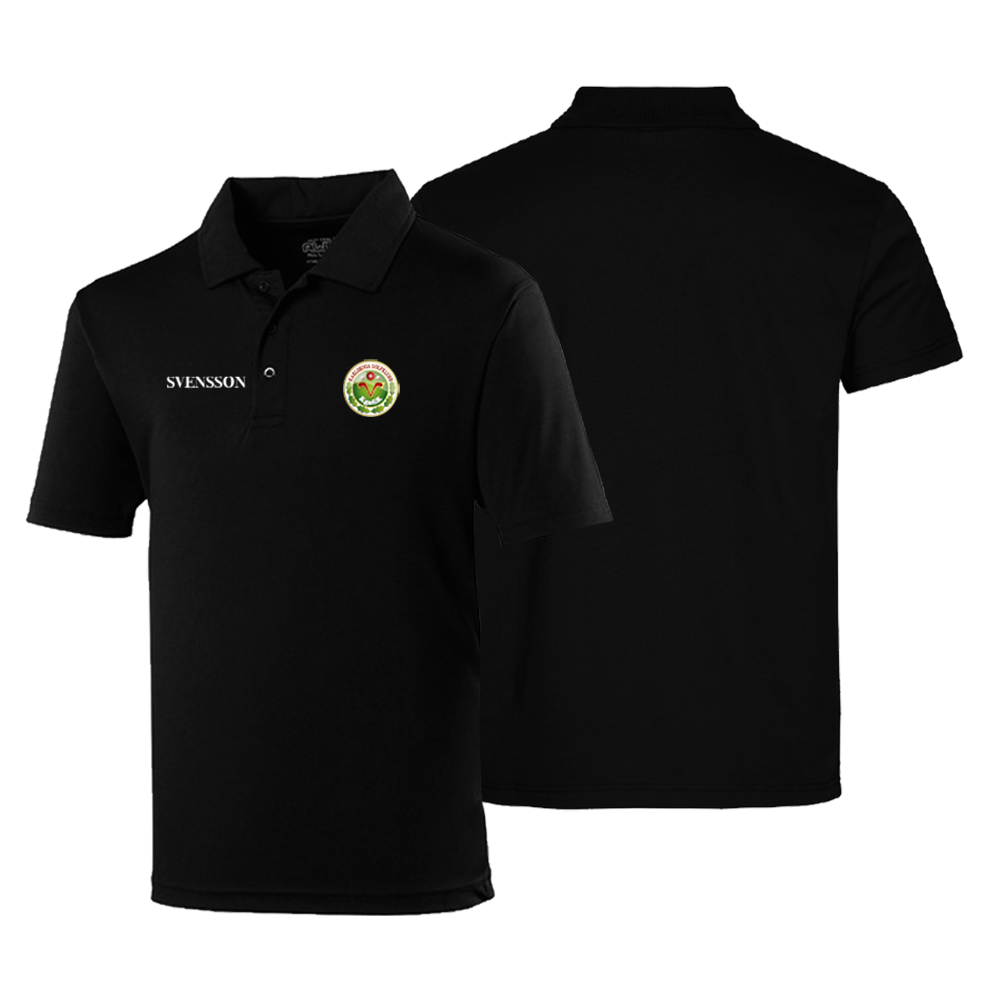 Cool polo Herr/Dam/Junior Svart med brodyr/tryck - 2