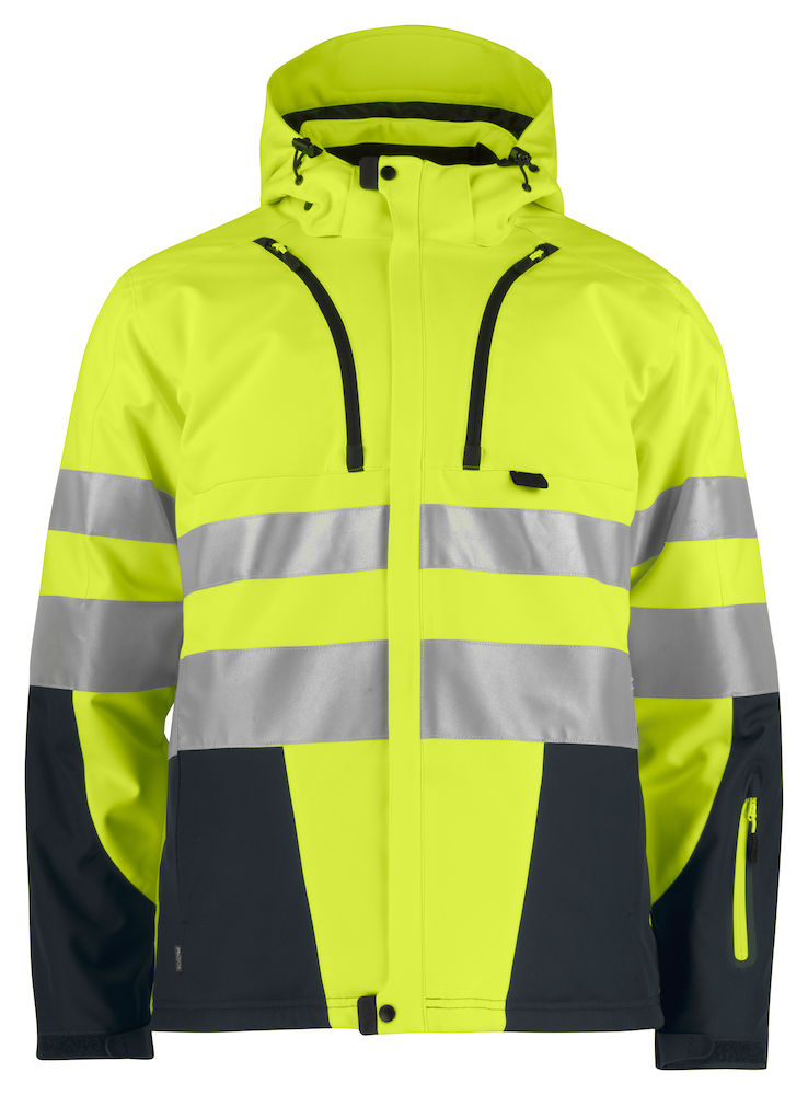 Fodrad Softshelljacka EN ISO 20471 KL 3/2
