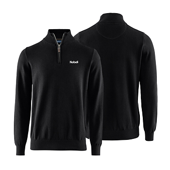 BROCKTON COTTON HALFZIP med brodyr