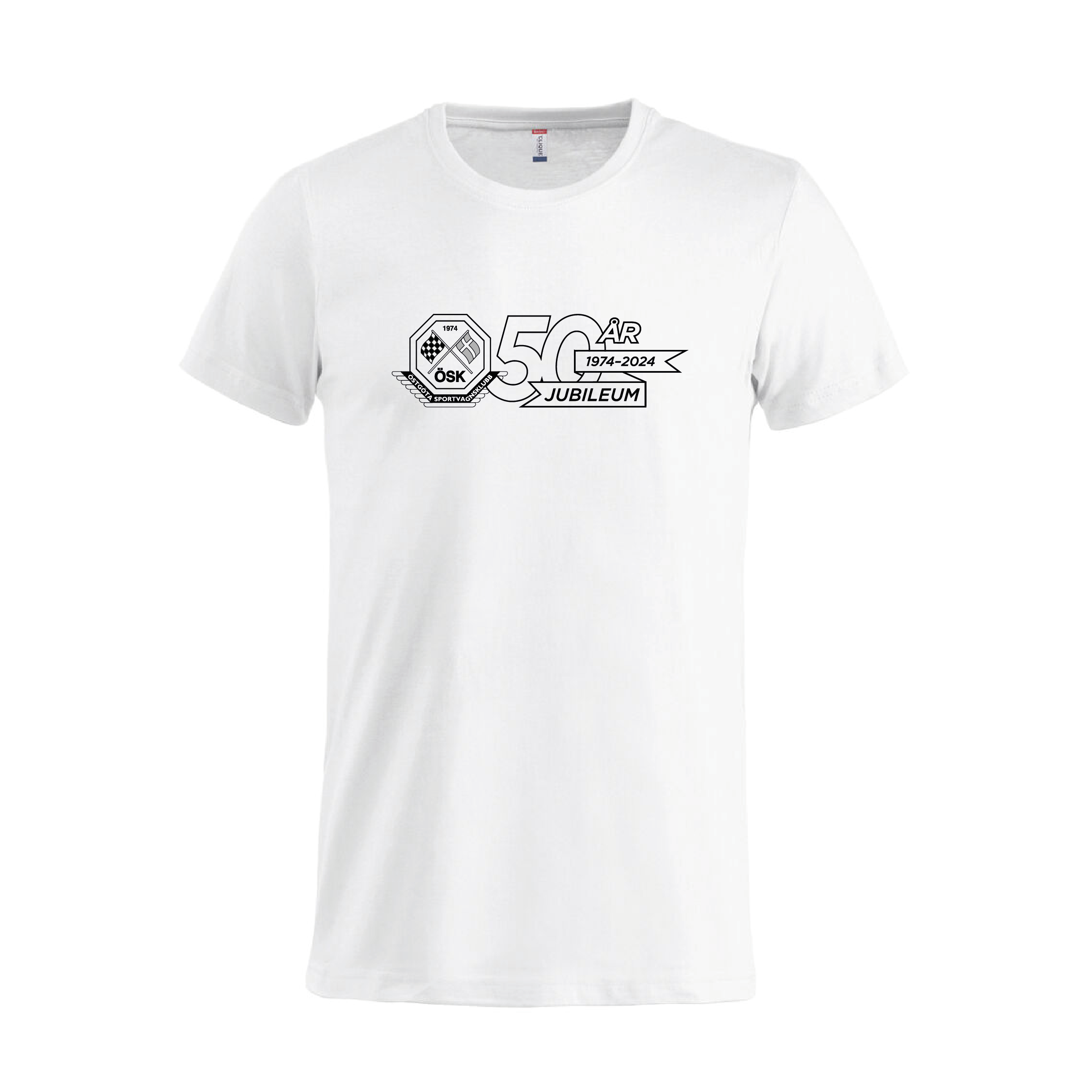 Vit T-shirt med Jubileumstryck