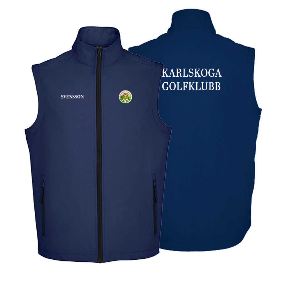 Softshell Väst Herr/Dam Marin med brodyr/tryck - 4