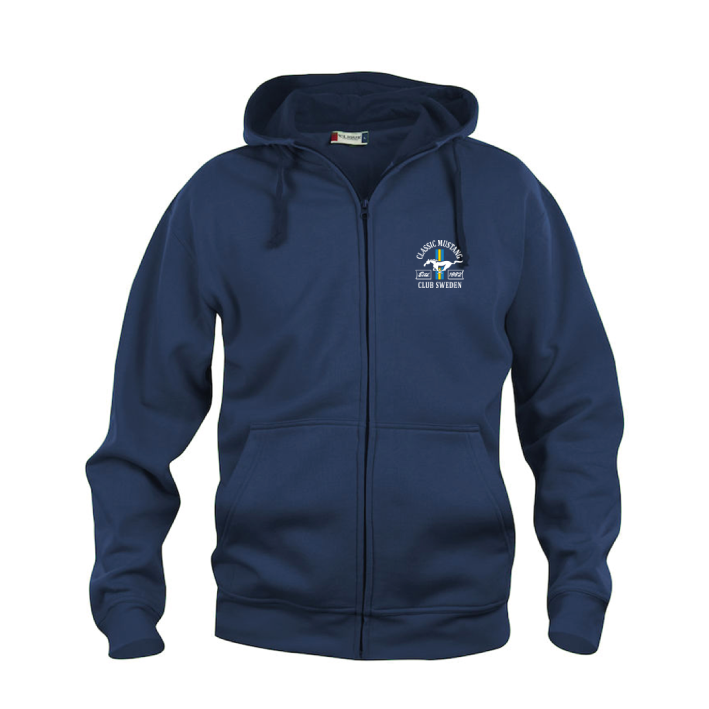 Hoodie Zip Marinblå Dam/Herr