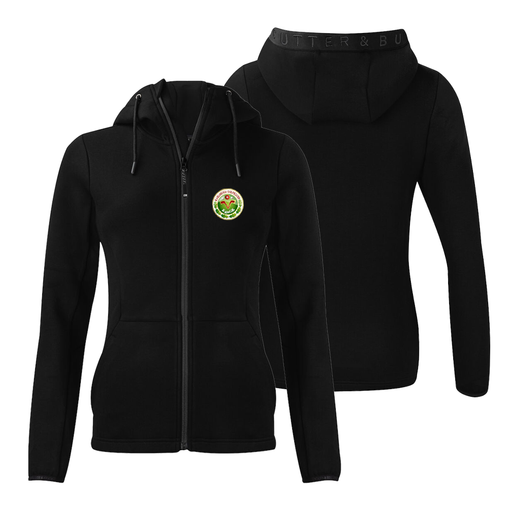 Pemberton Hood Full Zip Herr/Dam Svart med brodyr - 5