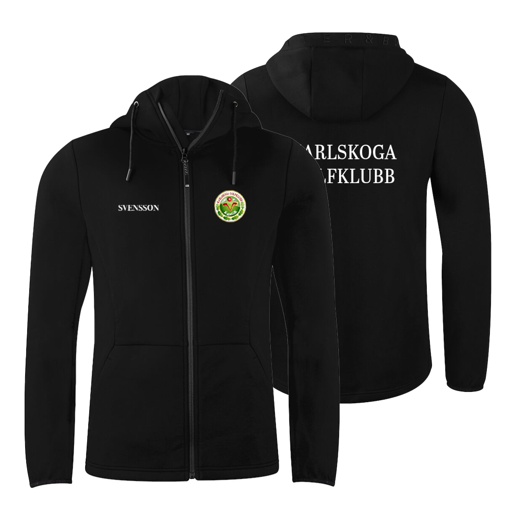 Pemberton Hood Full Zip Herr/Dam Svart med brodyr - 4