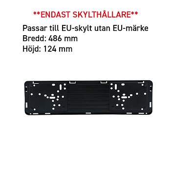 Skylthållare för registreringsskylt  (UTAN EU MÄRKE)