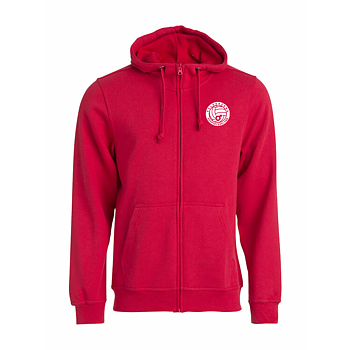 Hoody full zip med logo