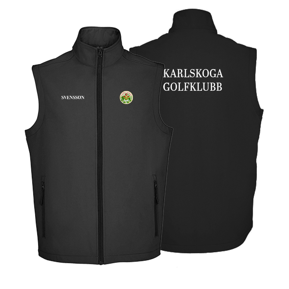 Softshell Väst Herr/Dam Svart med brodyr/tryck - 4