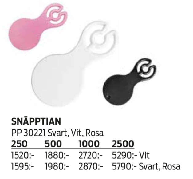 Snäpptian, vit