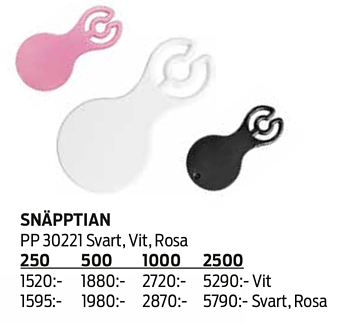 Snäpptian, vit