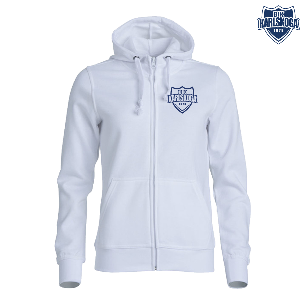 Vit Ziphood med litet tryck - 3
