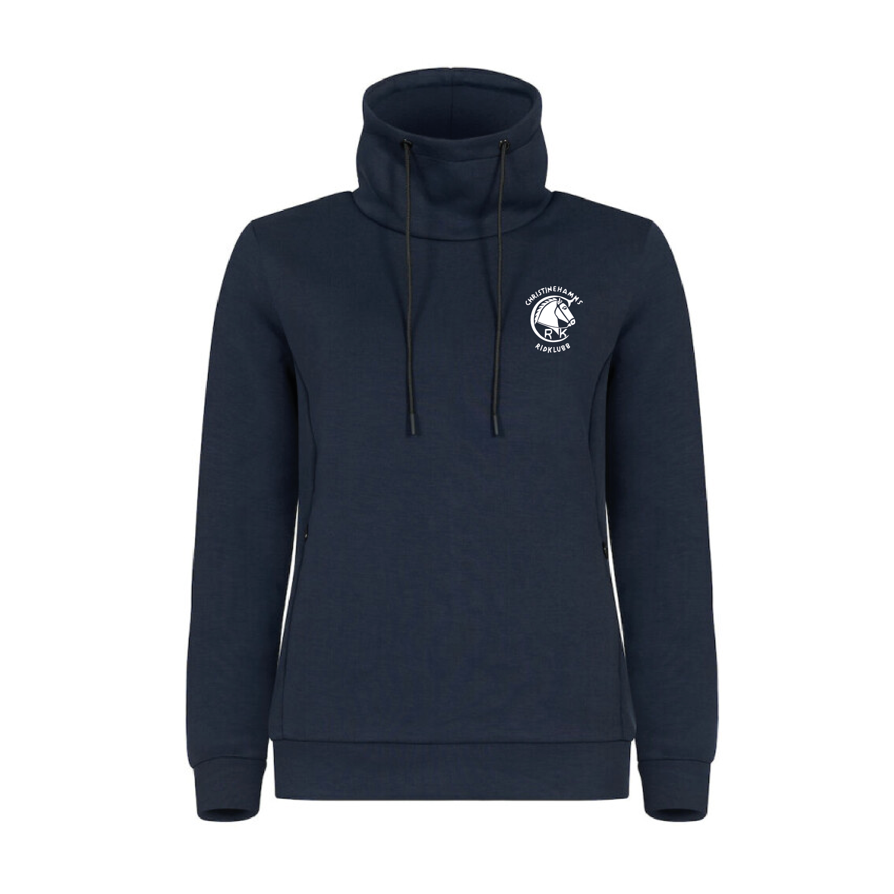 Sweatshirt med hög krage och tryck