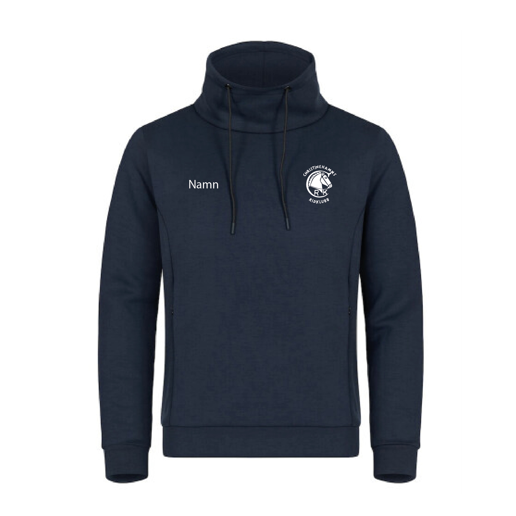 Sweatshirt med hög krage och tryck - 4